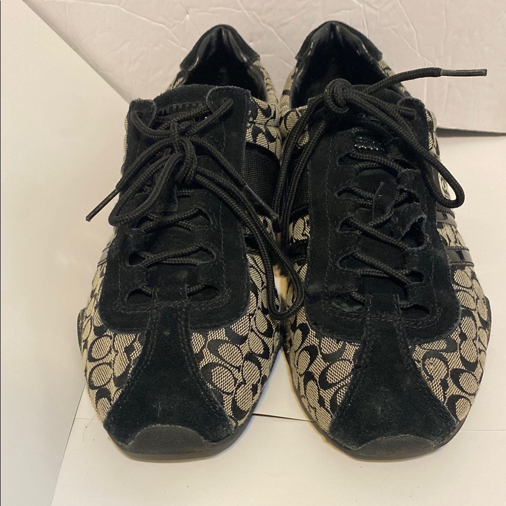 Coach Black and gray logo Sneakers 10M